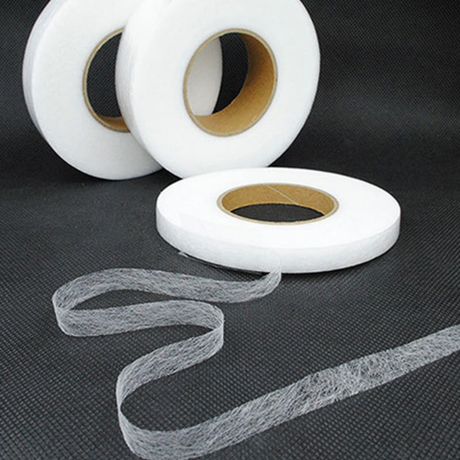 White No Sew Hemming Tape Double Sided,No Sewing Hemming Tape,Fabric Adhesive Tape,Fabric Tape For Hemming,No Sew Hemming Tapes For Pants Curtains Dresses — image 3
