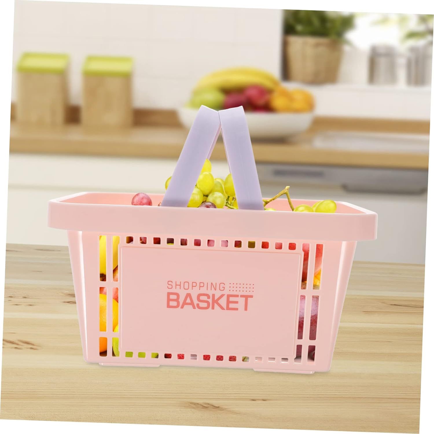 Spa Plastic Storage Shower Basket with Handle for Bathroom, Health, Cosmetics, Hair Supplies and Beauty Products, Small — image 4