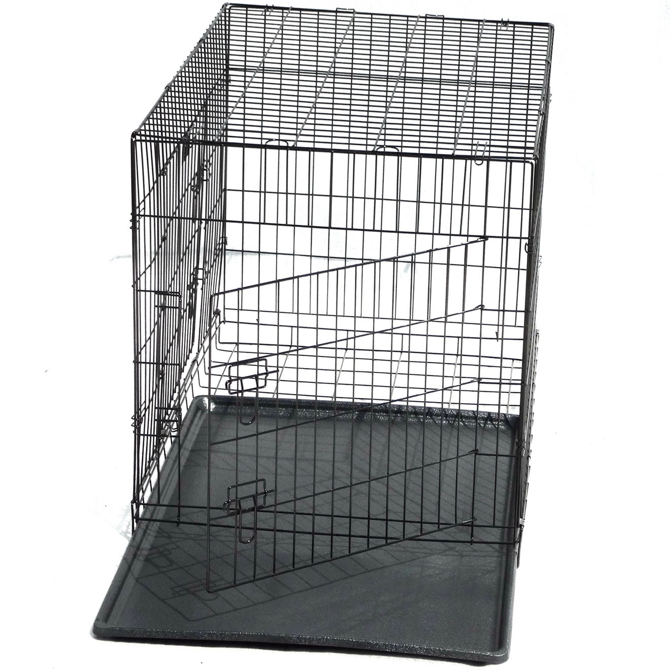 YES4PETS 24' Collapsible Metal Dog Rabbit Crate Puppy Cage Cat Carrier With Divider โ image 4