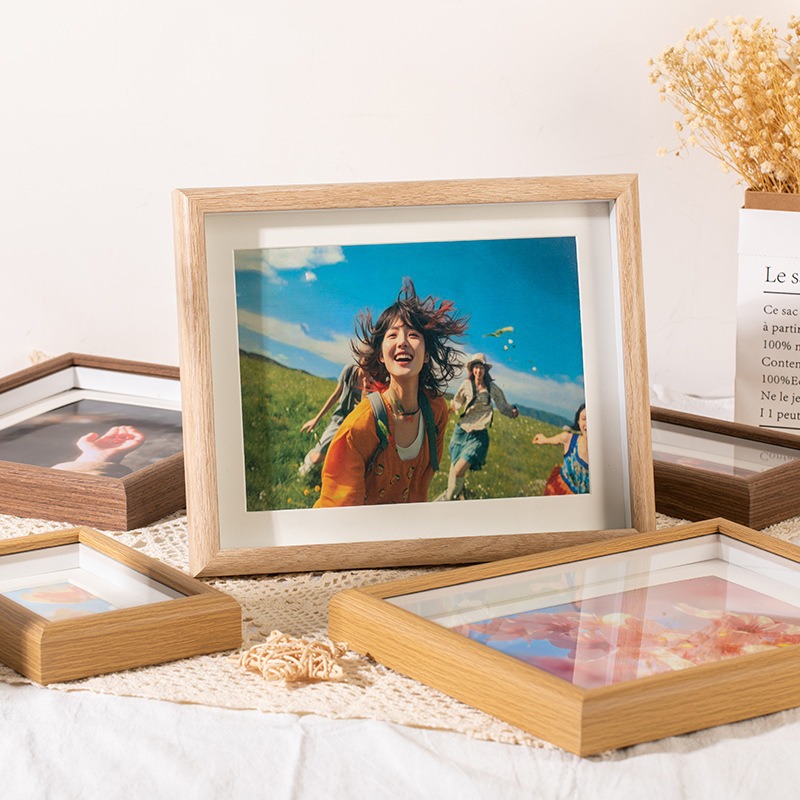 1 Piece Wooden Photo Frame with Freestanding Display Stand for 6 Inch Photos, Wall or Tabletop Home Decor, White โ image 3