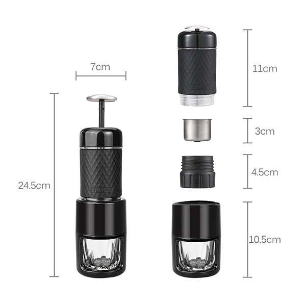 STARESSO Coffee Maker Red Dot Award Winner Portable Espresso Cappuccino Quick Cold Brew Manual Coffee Maker Machines All in One - Pink โ image 4