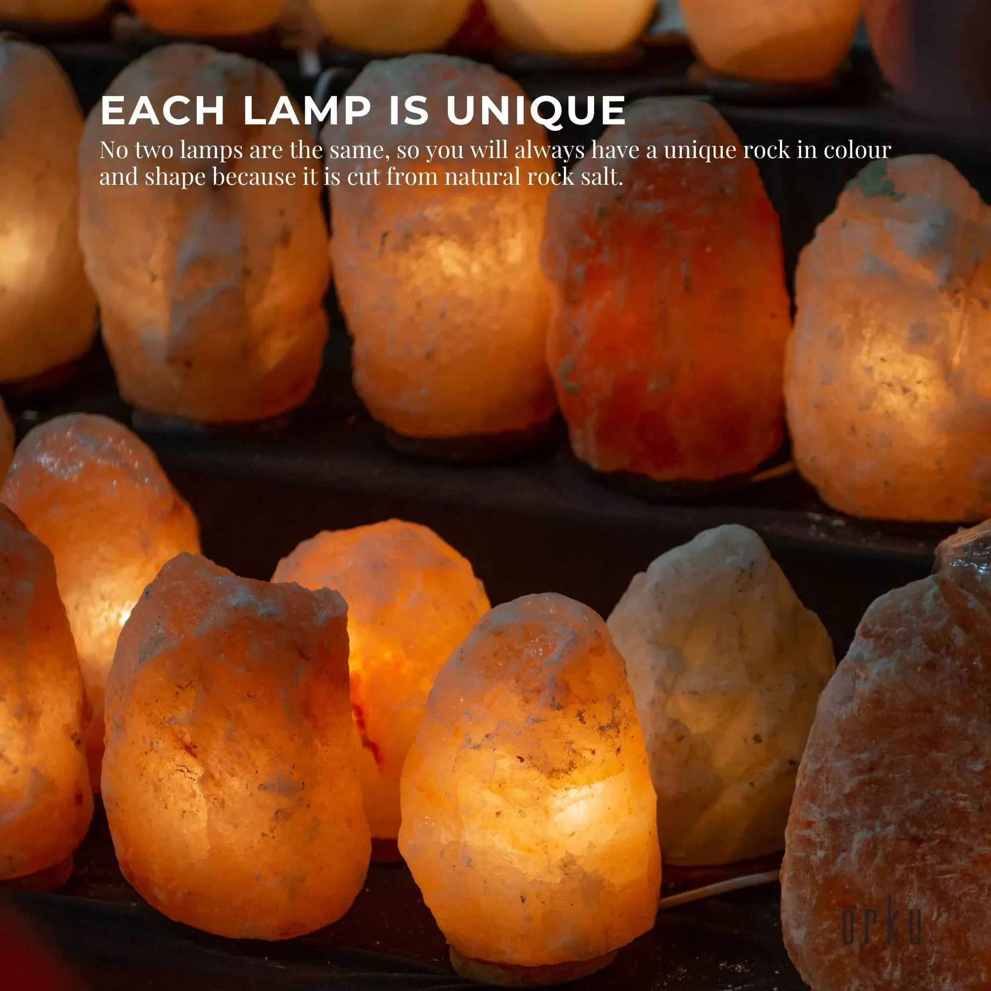 Orku 3-5 Kgs Himalayan Pink Salt Lamp - Large Natural Rock Night Light — image 3