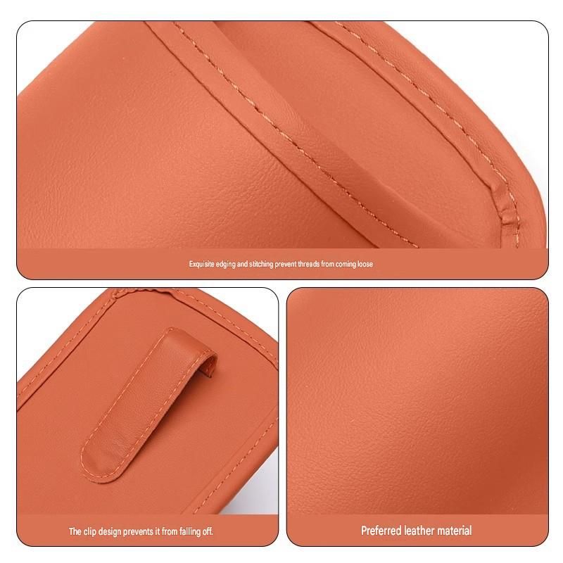 Orange Universal Car Door Cup Holder - PU Leather Hanging Storage Organizer for Seat Back and Console side and Door storage compartment - Multi-Purpose โ image 5