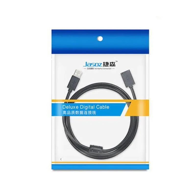 Jasoz Usb Extension Data Cable 2.0 A Male To A Female Long Cord For Laptop Pc - 2 m