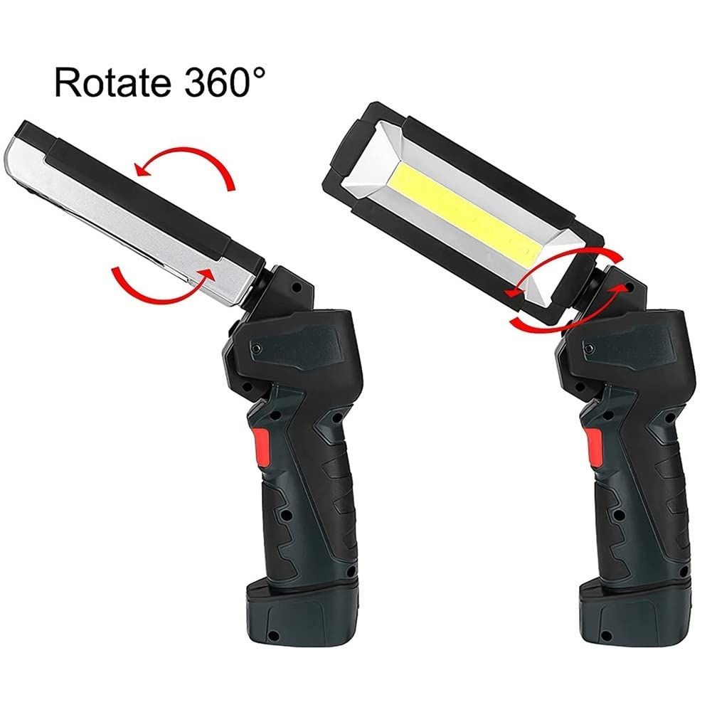 Rechargeable COB Work Light with Magnetic Base, Portable Mechanic Work Flashlight, 360° Swivel LED Work Light for Car Repair — image 5