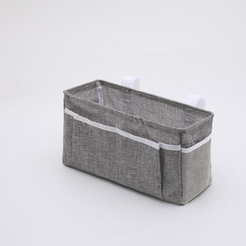 Bedside Caddy, Bedside Storage Bag Hanging Organizer for Bunk and Hospital Beds,Dorm Rooms Bed Rails,Can be Placed, Dark Grey, 31 × 11 × 16 cm