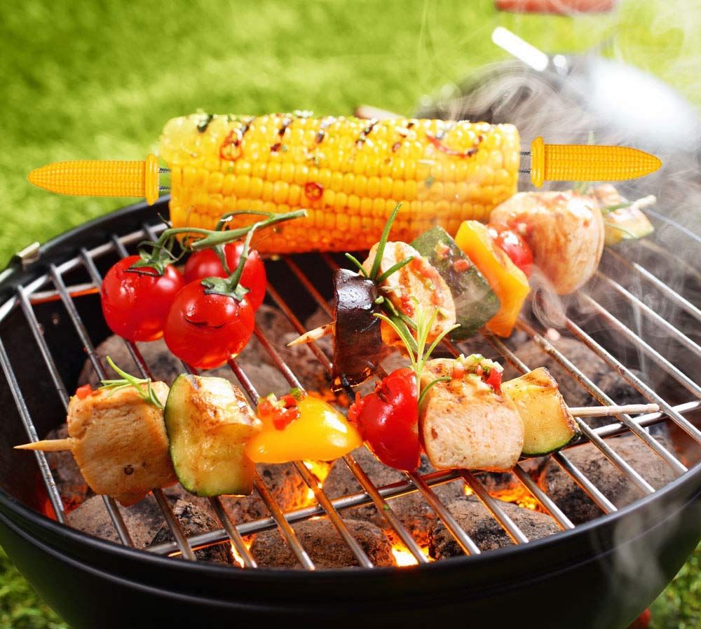 6PCS Corn Holders - Corn on The Skewers,Stainless Steel Corn Fork Prong Skewers Kitchen Tool for BBQ Twin Prong Sweetcorn — image 2