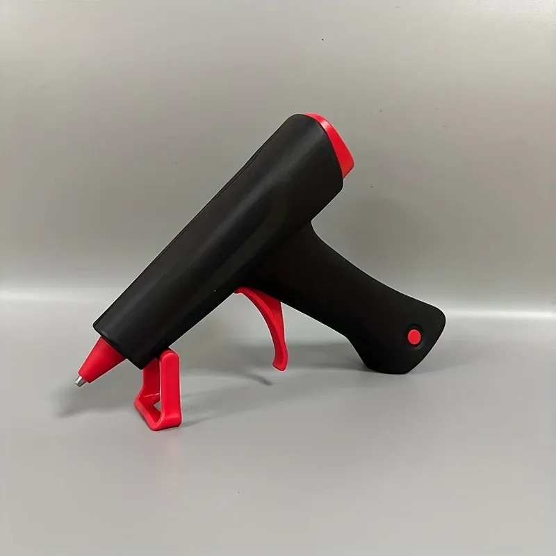 Cordless Rechargeable Hot Glue Gun โ 2600mAh Battery, Voice Prompts, 3-Minute Fast Heat, Perfect Tool for Crafts & Repairs. (BLACK)