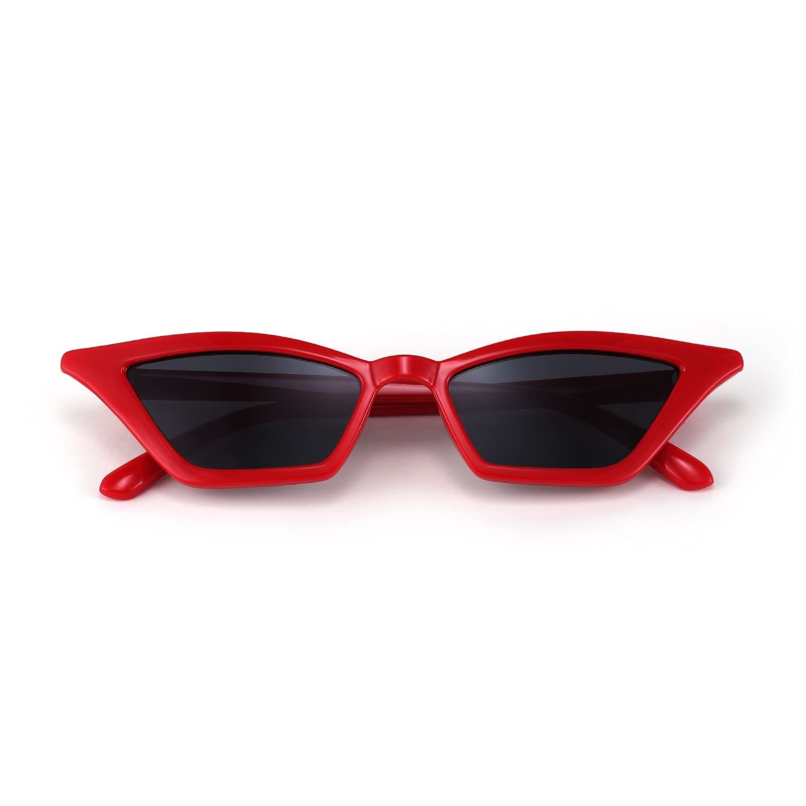 Small Pet Sunglasses,Triangle Cool Dog Sunglasses, Funny Doll Toy Glasses for Party Photo Cosplay Show(Sunglasses Red) — image 3