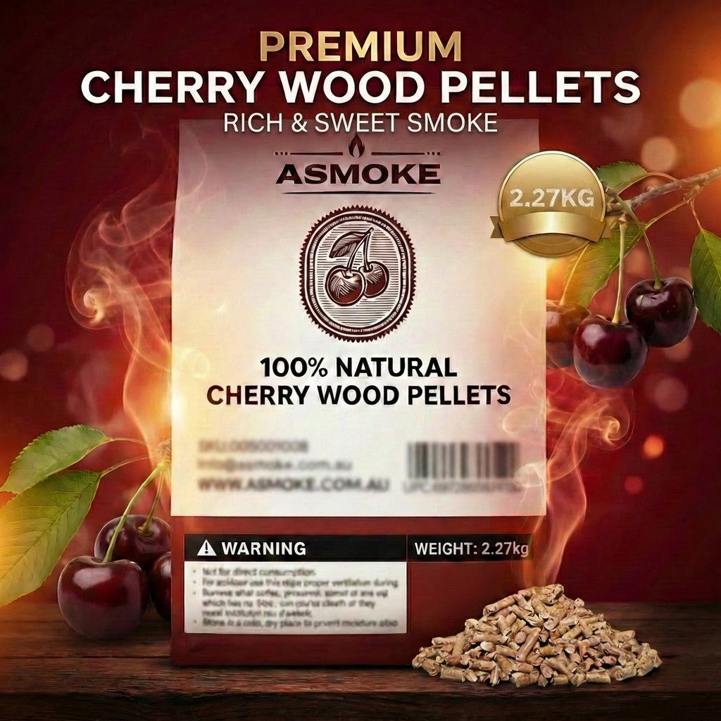 ASMOKE 100% Natural Cherry Wood BBQ Pellets (2.27kg) - Premium Fruit Hardwood for Smoker Grills & Cold Smoking — image 5