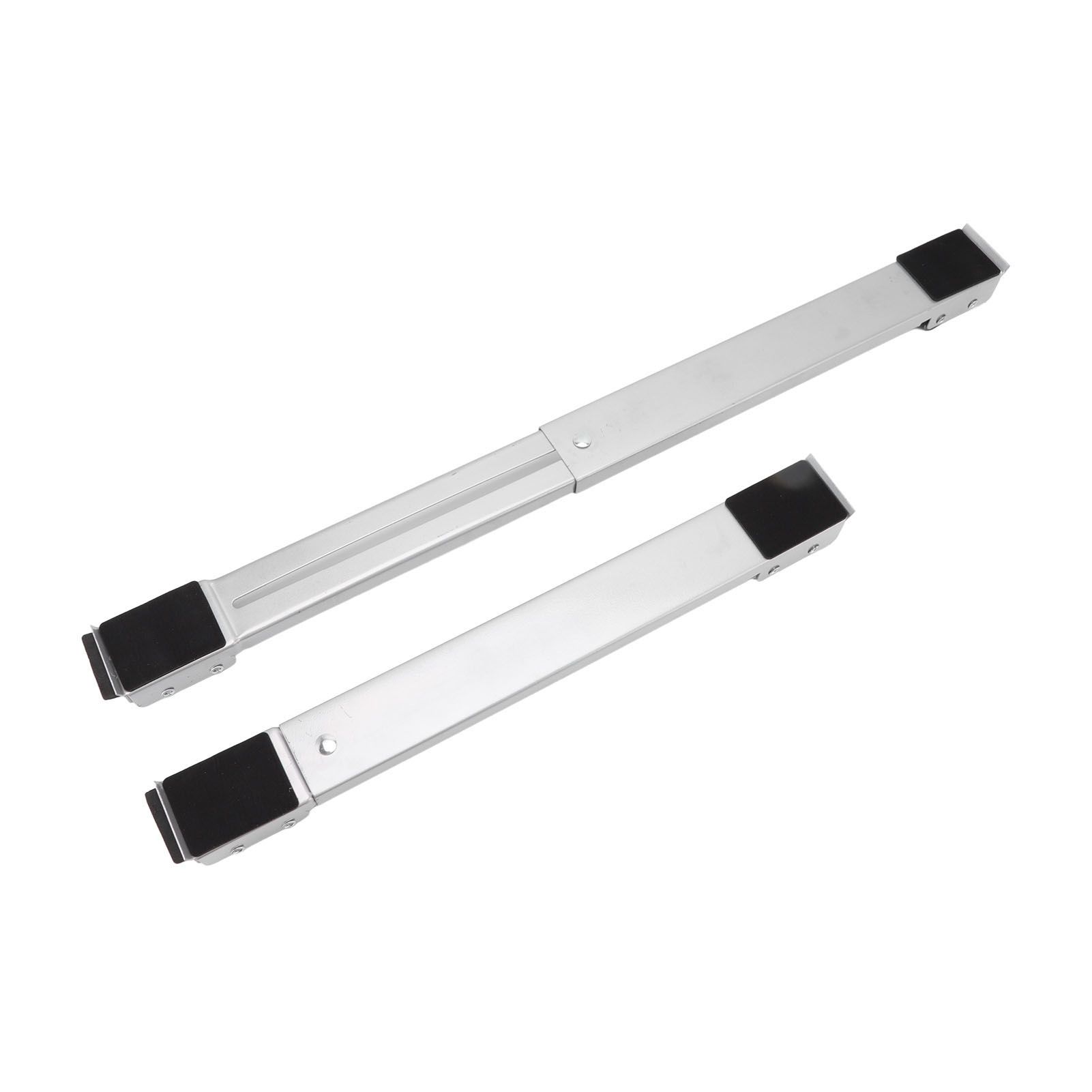 2 Sets Mobile Roller Bracket Furniture Raised Base Moving Wheels for Refrigerator Washing Machine Silver โ image 2