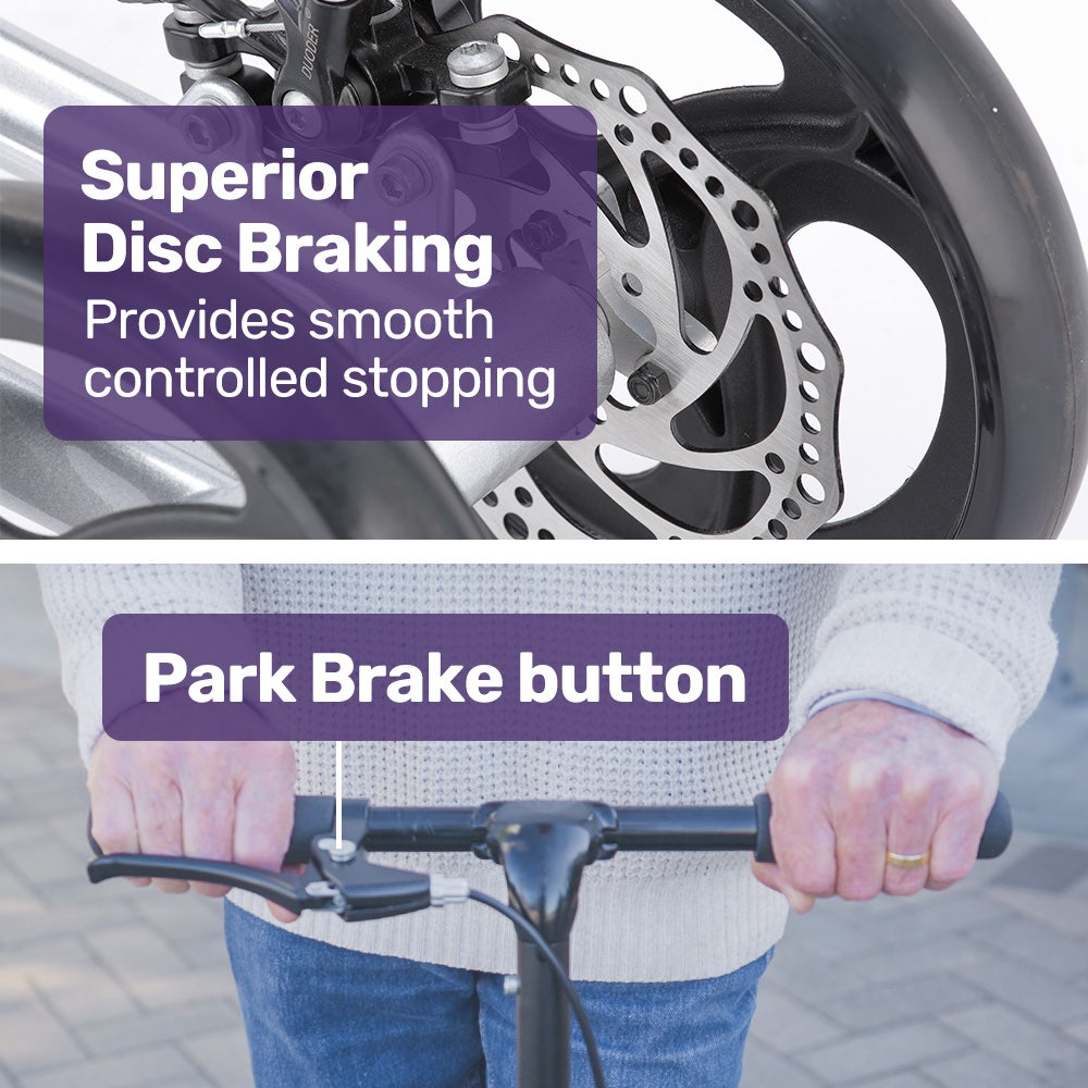 EQUIPMED Knee Scooter Walker, Disc Brake - Suspension Bag - Broken Leg Ankle Foot Mobility - Crutches Alternative โ image 6