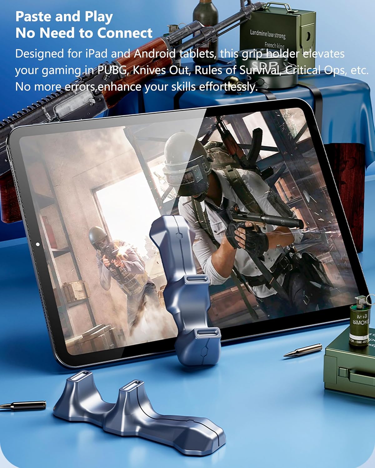 Gaming Handle for iPad, Anti-Slip Silicone Gamepad Grip, Tablet Game Controller for PUBG/Knives Out/Rules of Survival — image 2