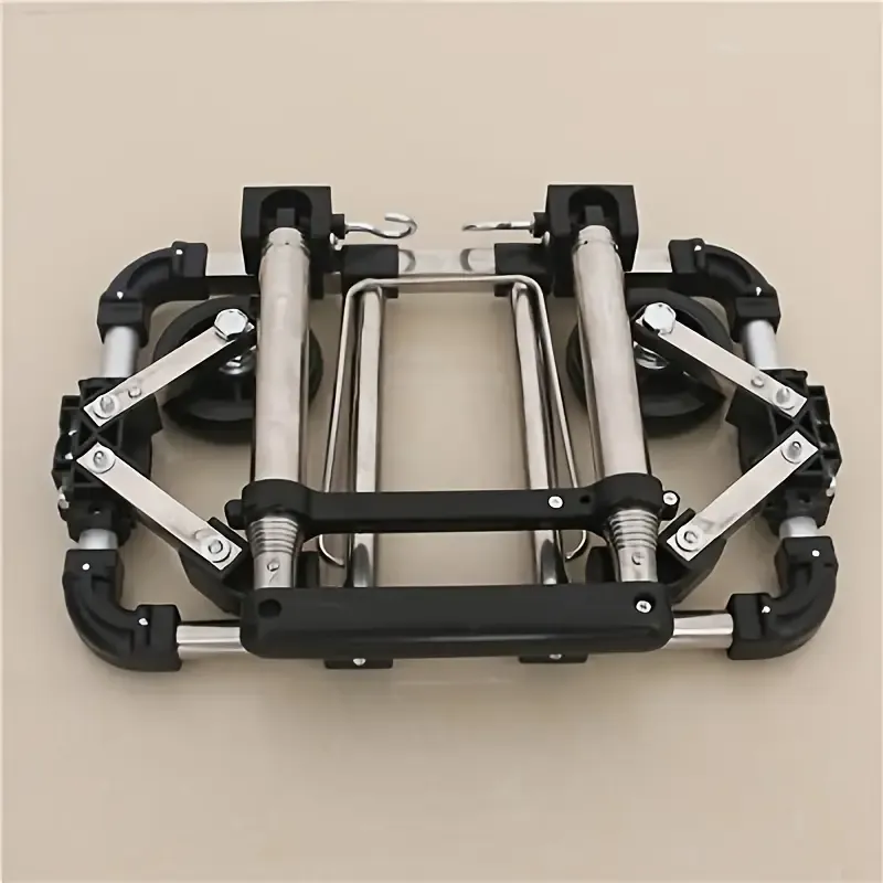 A4 Ultra-Foldable Shopping Cart: Stainless steel frame rust-proof and durable, folds to A4 size weighing only 1.1kg, unfolds in 3 steps with 25kg load โ image 4