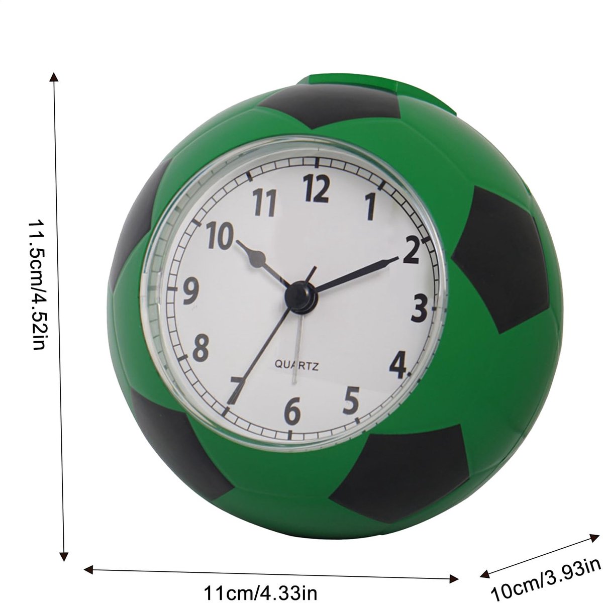 Football Alarm Clock - Silent - Non-ticking Desk Clock | Kids Bedside Clock | Cute football design, easy-to-read analog display, perfect for kids' bedrooms — image 5