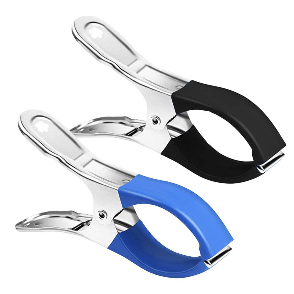 6/30Pcs Pool Cover Clips Stainless Steel Pool Cover Clamps For Above Ground Swimming Pool Wind Guard Clip Black Blue 6pcs blue Blue/Black — image 2