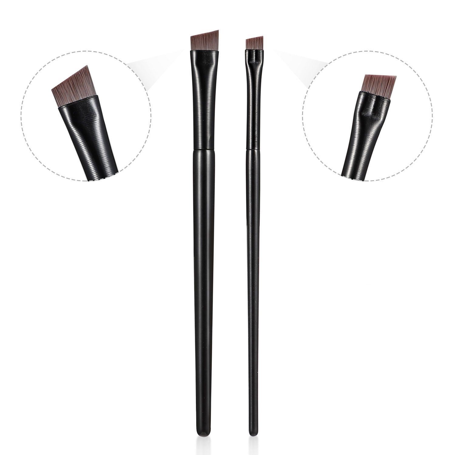 2PCS, Fine Angled Eyeliner Brushes, Eye Liner brush, Ultra Thin Slanted Flat Angle for Beauty Cosmetic Tool — image 2
