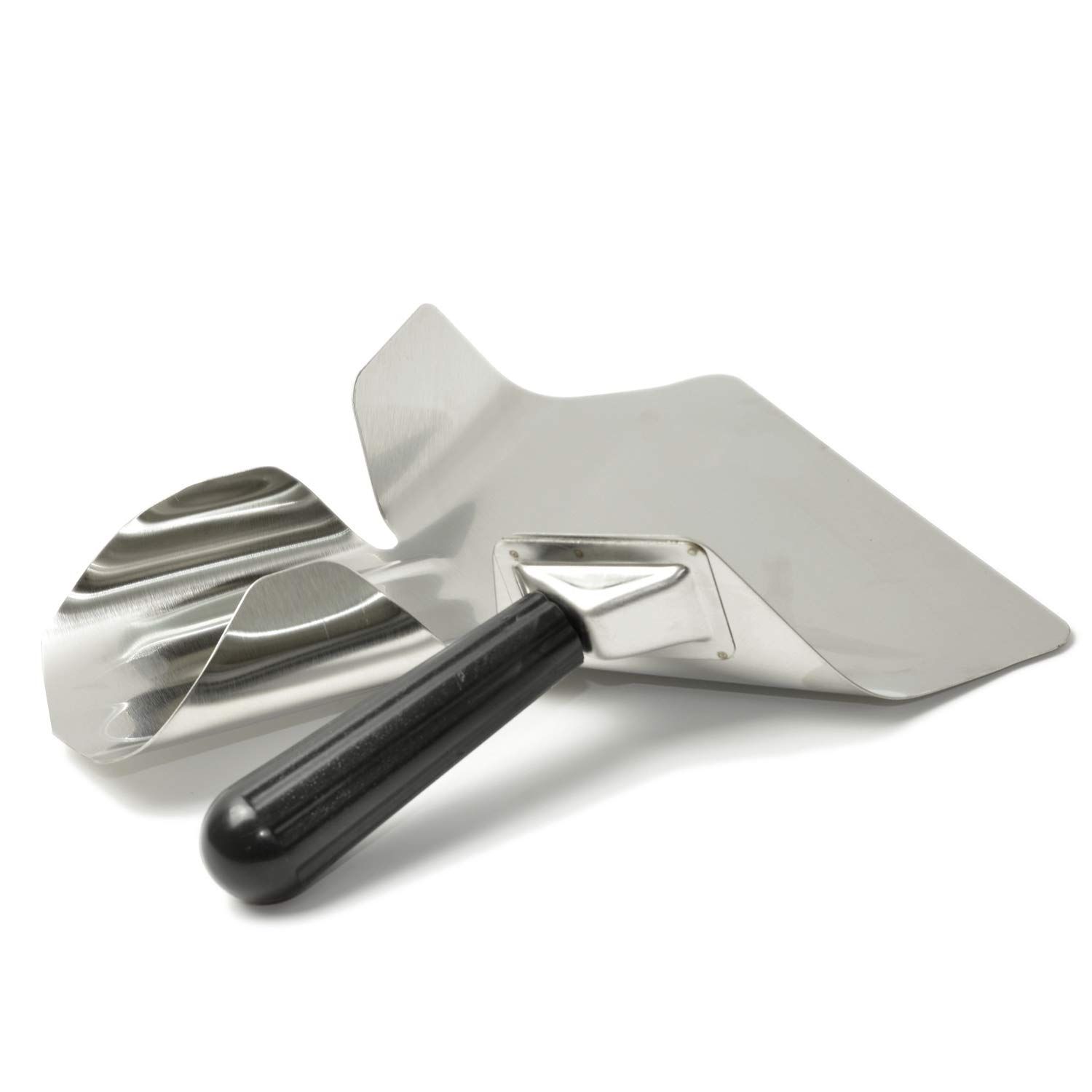 Stainless Steel French Fry Bagger Scoop Chip Popcorn Bagger Ice Candy Snacks Desserts Scooper, Right Handle — image 3