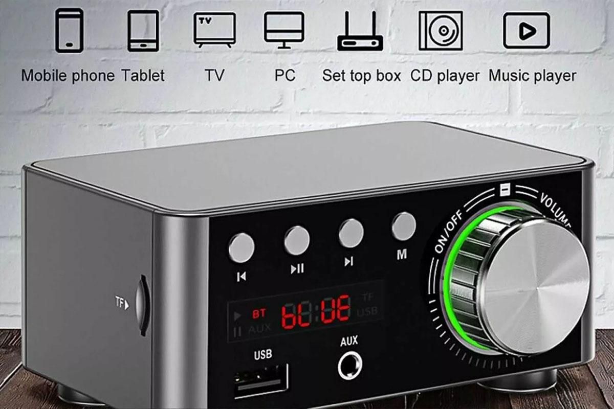 HIFI BT5.0 Digital Amplifier Stereo Audio Amp 2x80W Sound Power Audio Receiver Stereo AMP USB AUX for Phone Tablet Laptop โ image 3
