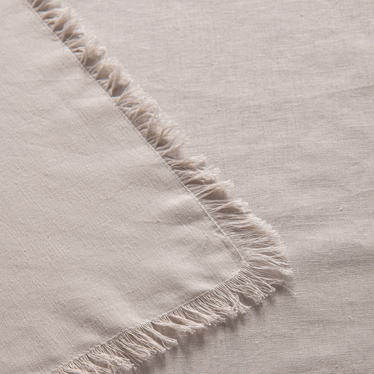 Vintage Design Homewares Gypsy Natural Fringed Washed Linen Cotton Tablecloth 150cm x 300cm โ image 3