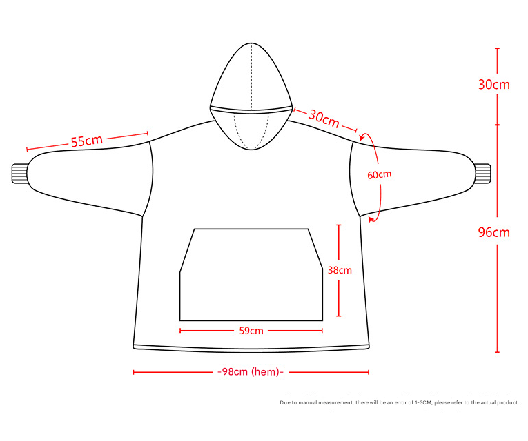 Dark Grey Oversized Wearable Blanket Hoodie - Ultra Soft & Cozy Snuggle Pullover for Adults โ image 3