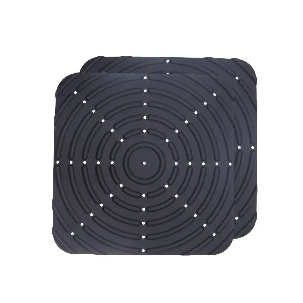 Washable Silicone Nesting Box Bedding Reusable Under Bedding for Chicken Coop - Black-2PCS