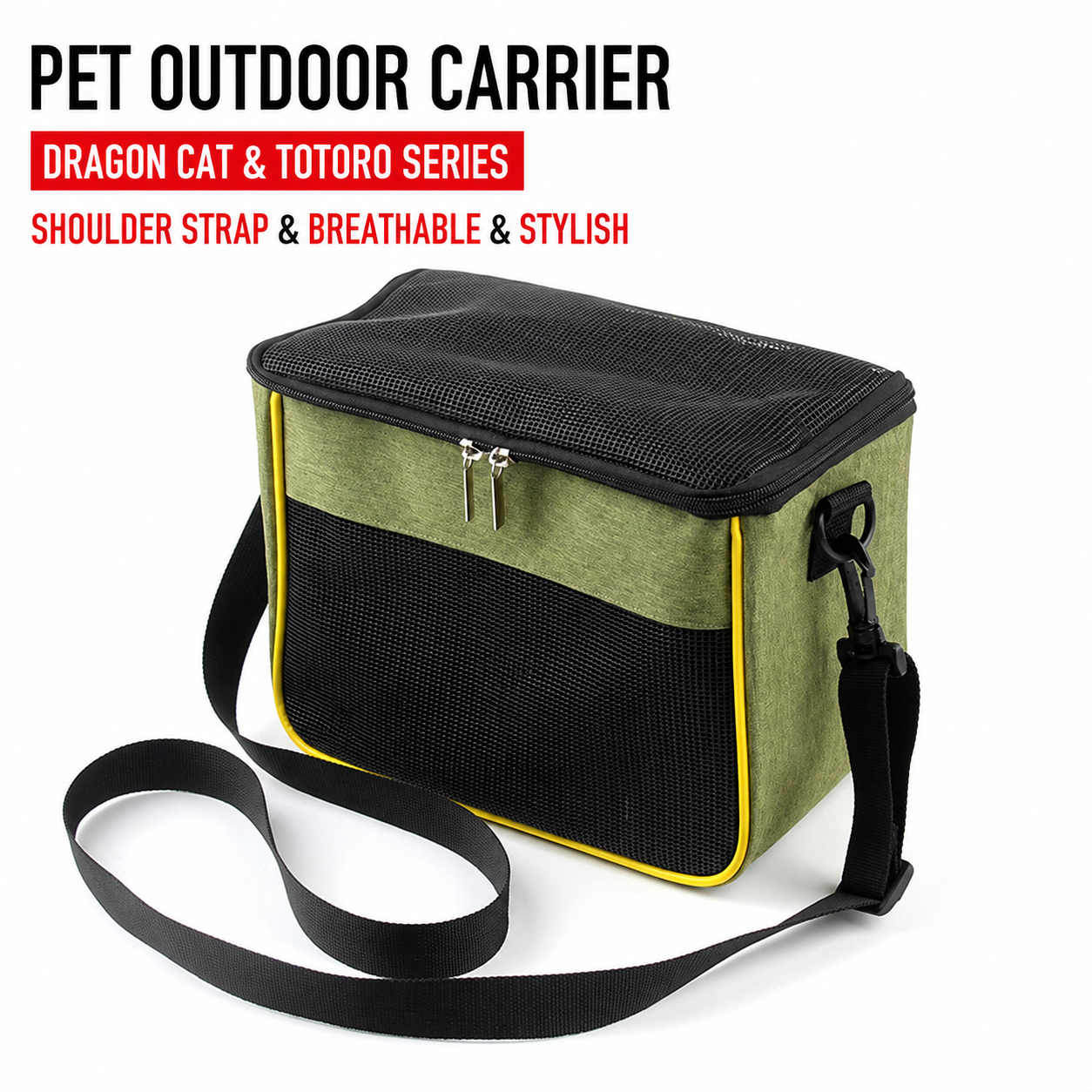 Compact Pet Carrier Sling Bag for Small Animals – Breathable Oxford Mesh Travel Tote with Adjustable Shoulder Strap, Ideal for Hamsters, Squirrels, Hedgehogs — image 5