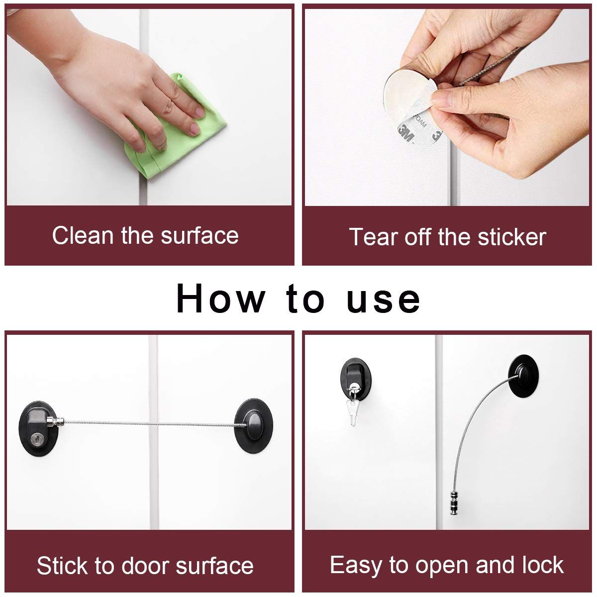 Refrigerator Locks with 2 Keys โ image 2