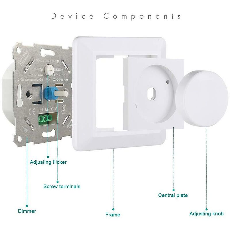 Light LED Dimmer Switch,220-240V 5-200W Smart Button Switches And Dimmers Light LED Dimmer Switch โ image 4