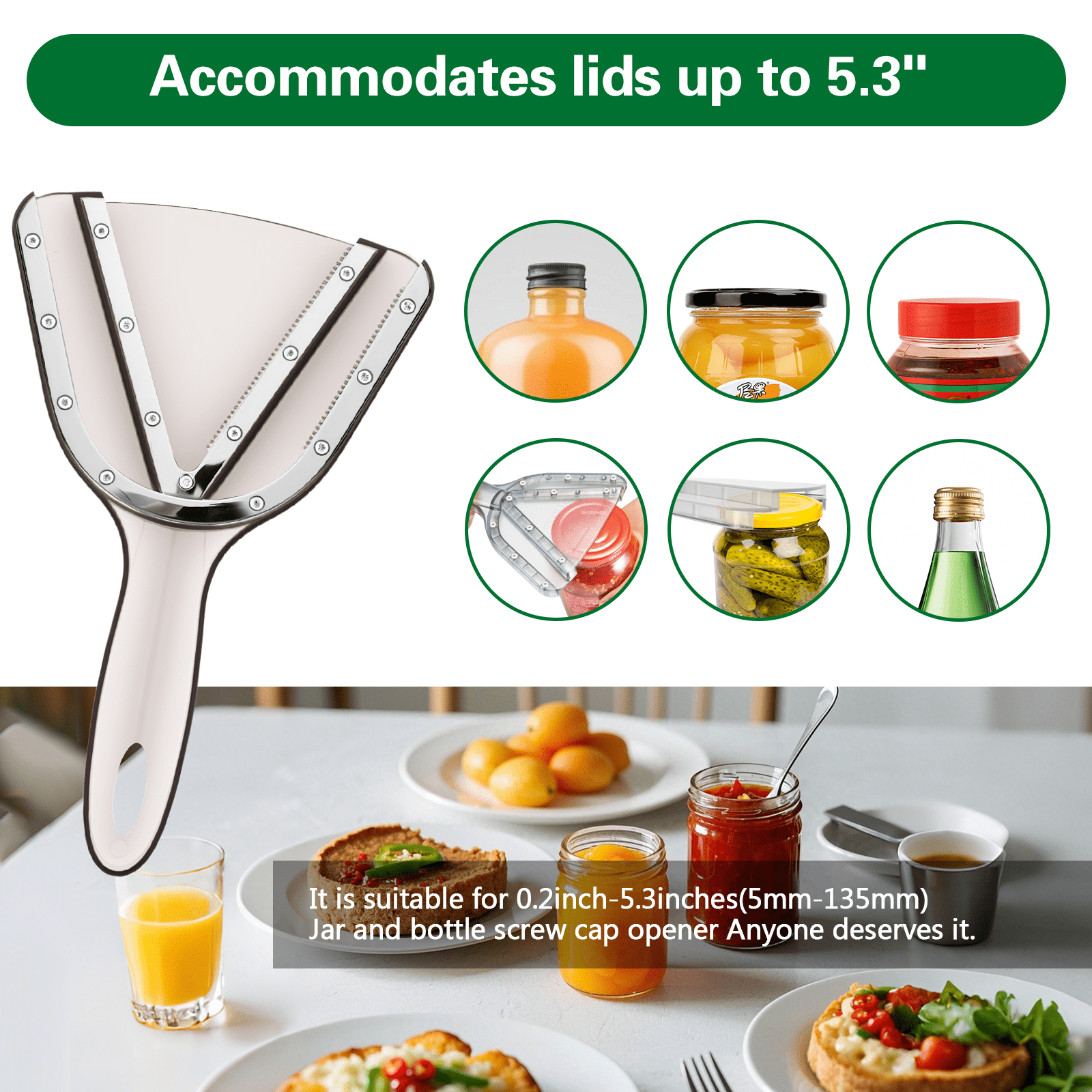 Jar Opener for Seniors with Arthritis Effortless Lid & Bottle Opener for Weak Hands Simple Twist Jar Opening Tool for Small & Large Lids - Practical Gift for — image 6