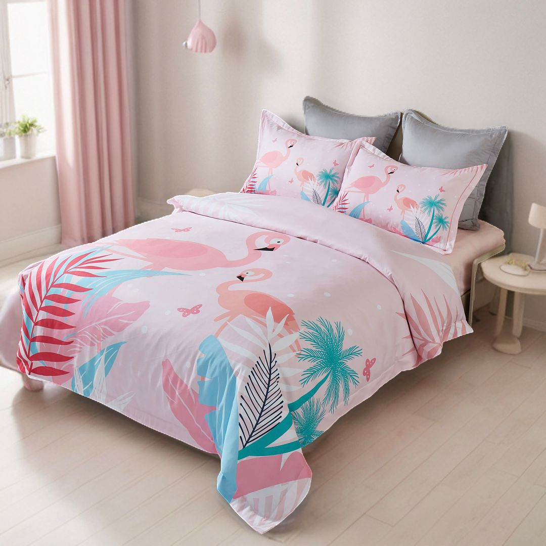 Flamingo Kids Quilt Cover Set - King Single Size — image 3