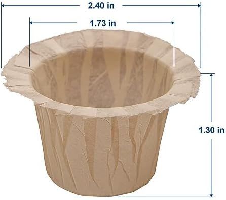 Disposable Coee ilters, 100 Count Natural Paper ilters Compatible with Keurig Brewers Single Serve 1.0 and 2.0, it all Reusable Coee Pods(Natural 100) — image 2