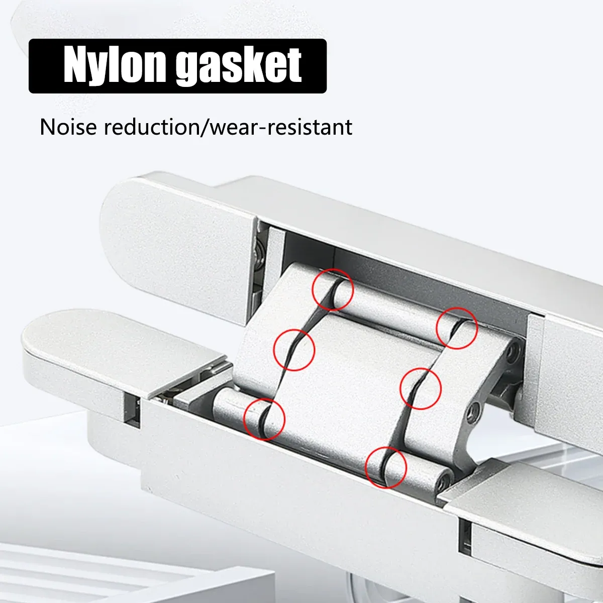 Hidden Invisible Door Hinge Concealed 3D Hinge Heavy Duty for Doors and Cabinets - Black β image 5