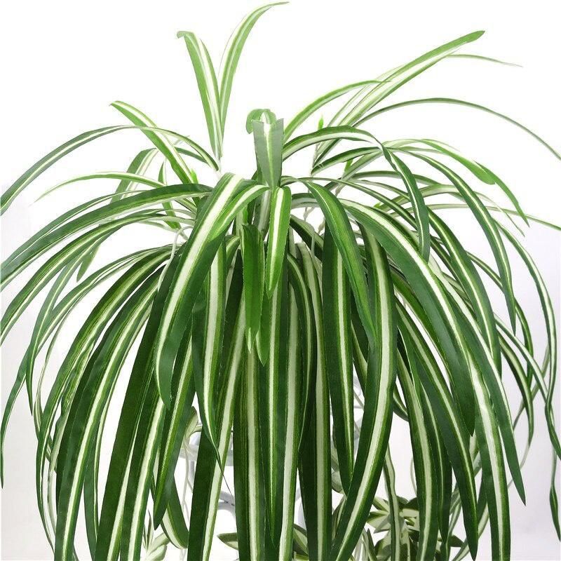 Artificial Chlorophytum Plant Wall Hanging, Green PVC, 65cm, Living Room Decoration, Fake Flower Simulation, Rattan Origin: China — image 4