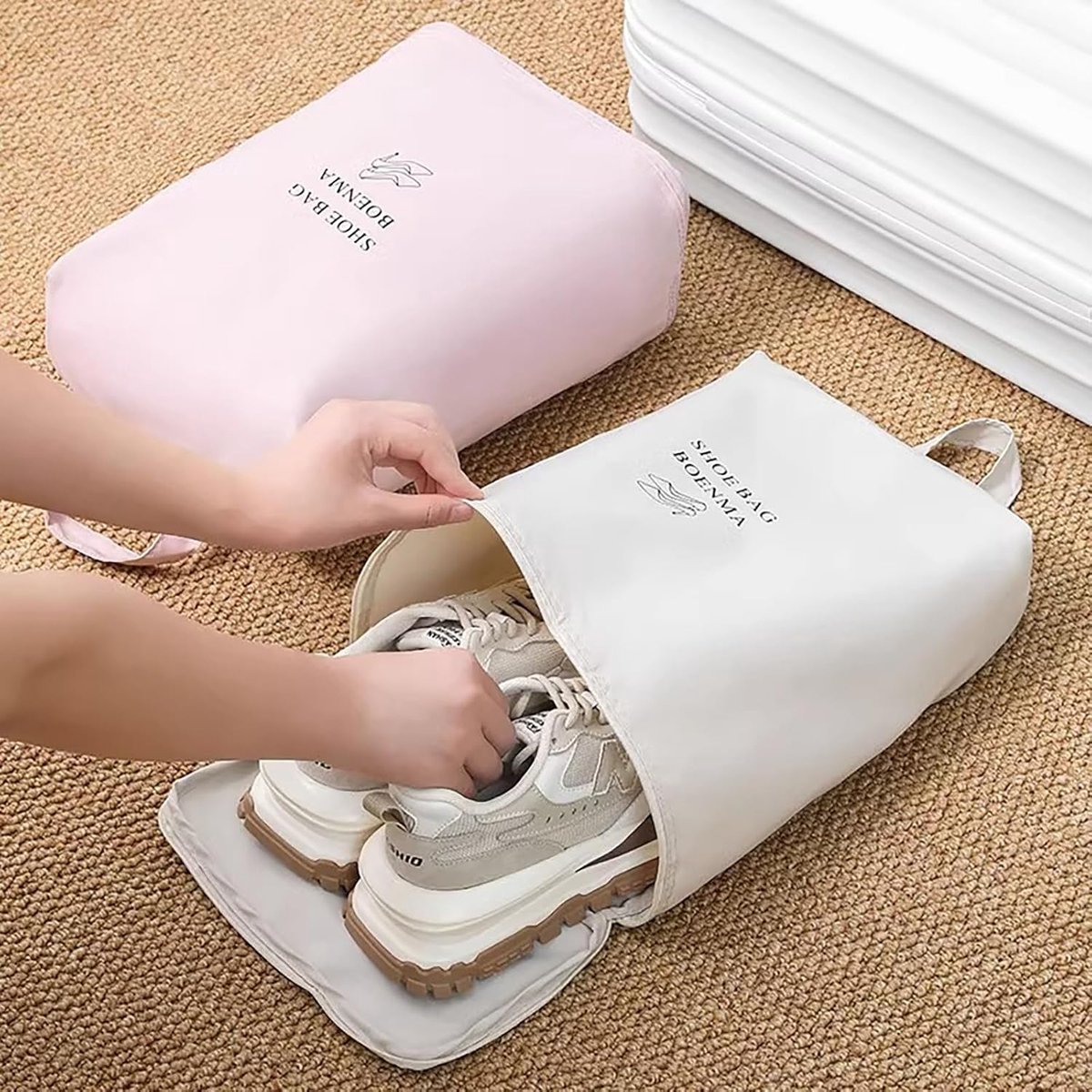 2 Shoe Storage Bags - Travel and Home Organization - Sealed and waterproof shoe organizers, breathable and odor-free for freshness (grey) — image 5