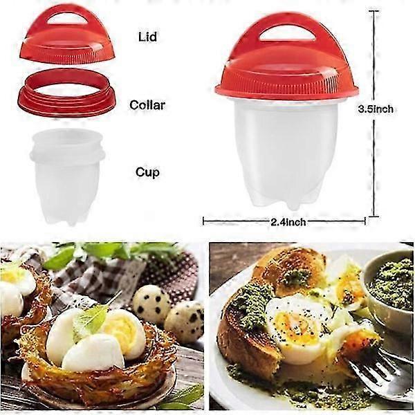 6 Pcs Silicone Egg Cooker Poacher Cups, Food Grade โ image 2
