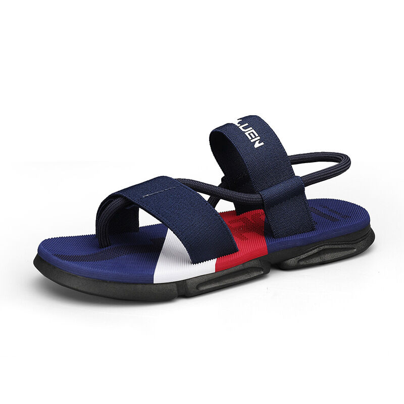 Men's 3-Color Convertible Sandals & Slippers, Outdoor Non-Slip EVA Thick-Sole Beach Shoes for Dual Wear(dark blue-38)