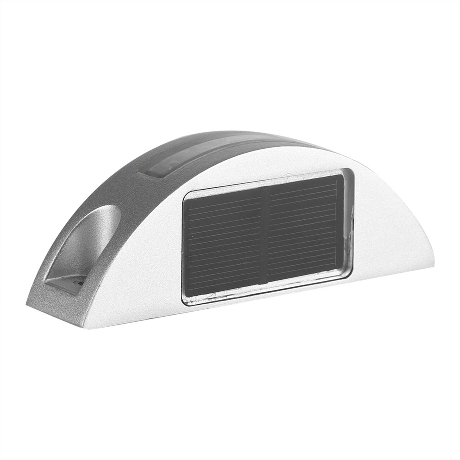 Casting Aluminum Solar Power 6 LED Waterproof Driveway Pathway Light Road Step Lamp Red — image 4