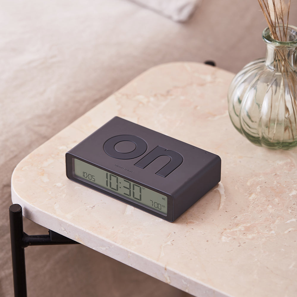 Lexon Flip Classic Reversible Alarm Clock - Grey — image 4