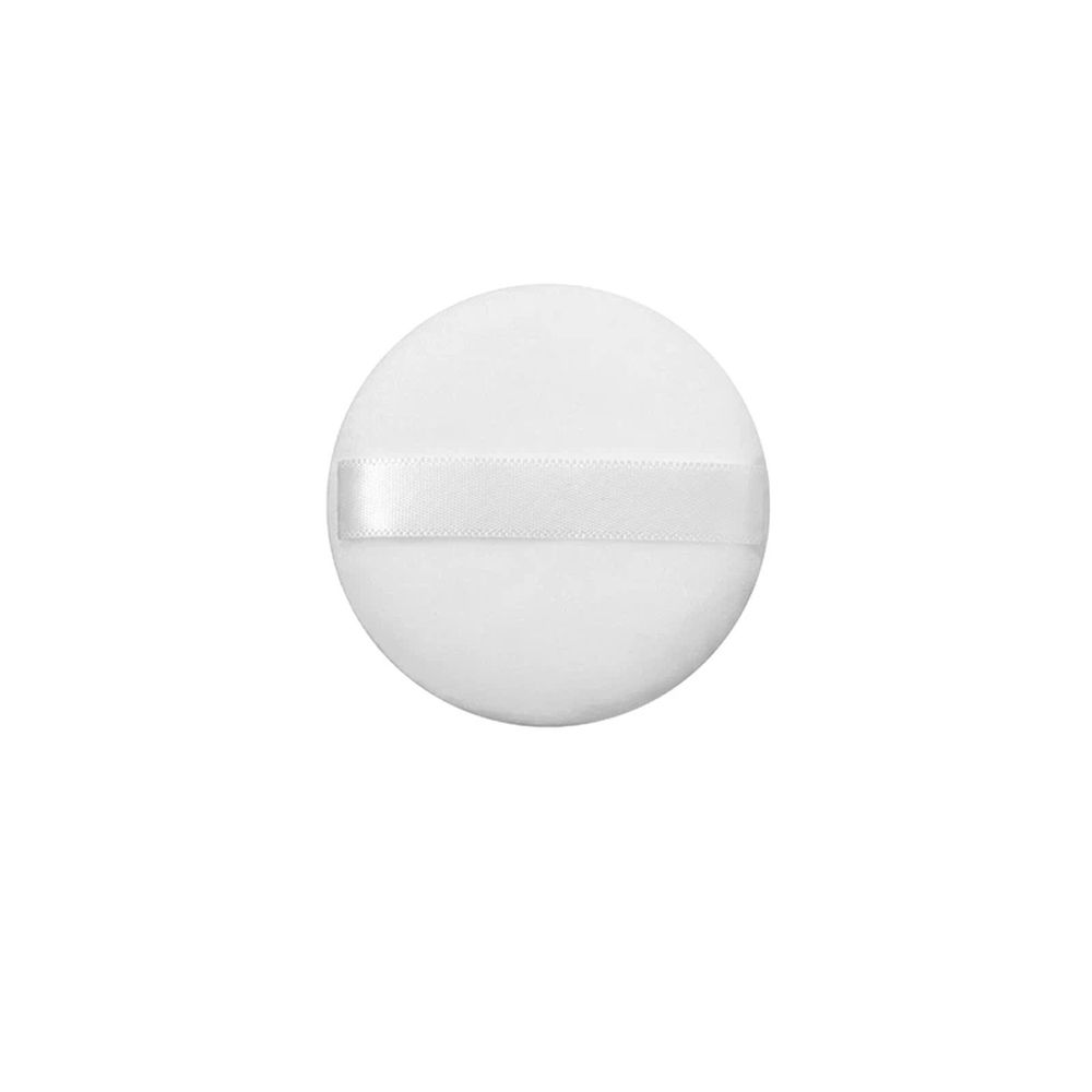 4pcs Large Powder Puffs Round Powder Puffs Washable for Loose Body Powder Face Baby Powder Makeup with Ribbon, White