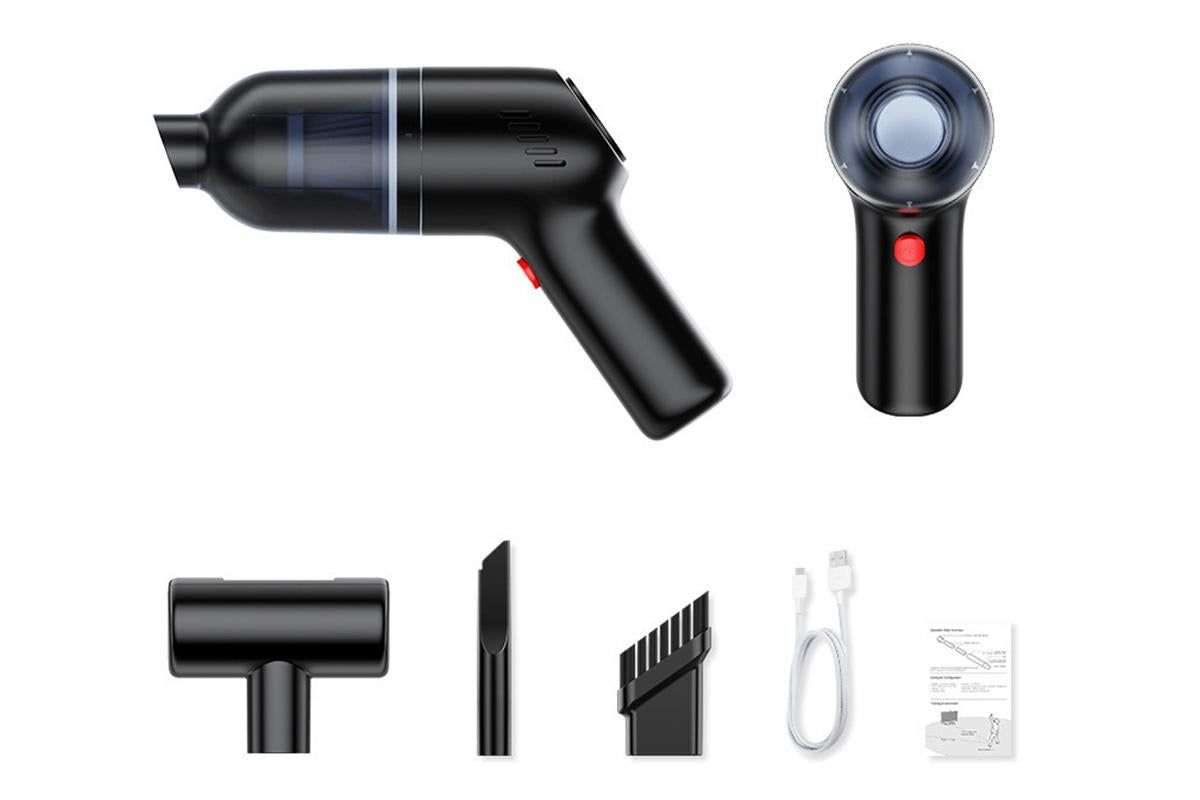 Handheld Car Vacuum Cleaner 9000Pa Rechargeable Portable Cordless Duster - Black — image 6