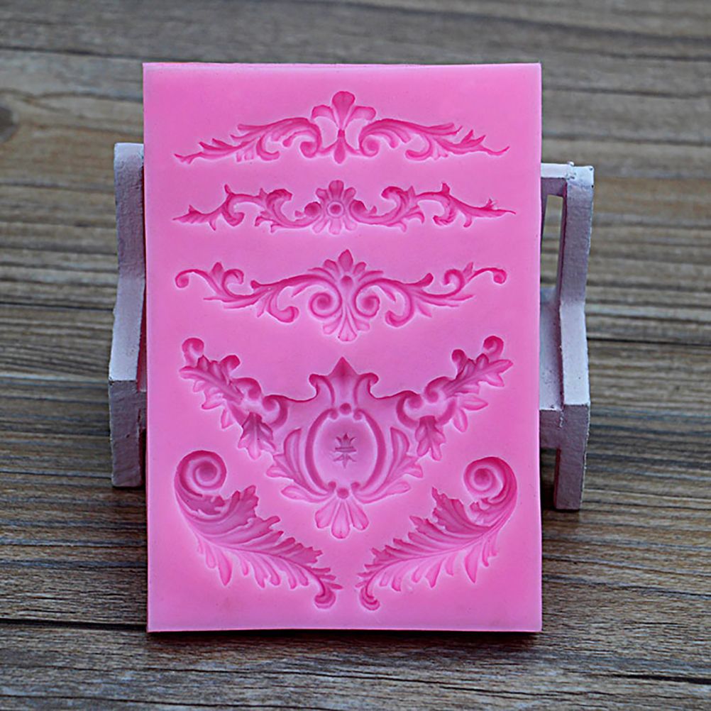 DIY 3D Sculpted Flower Baroque Scroll Silicone Mold Fondant Mold Cupcake Cake Decoration Tool — image 5