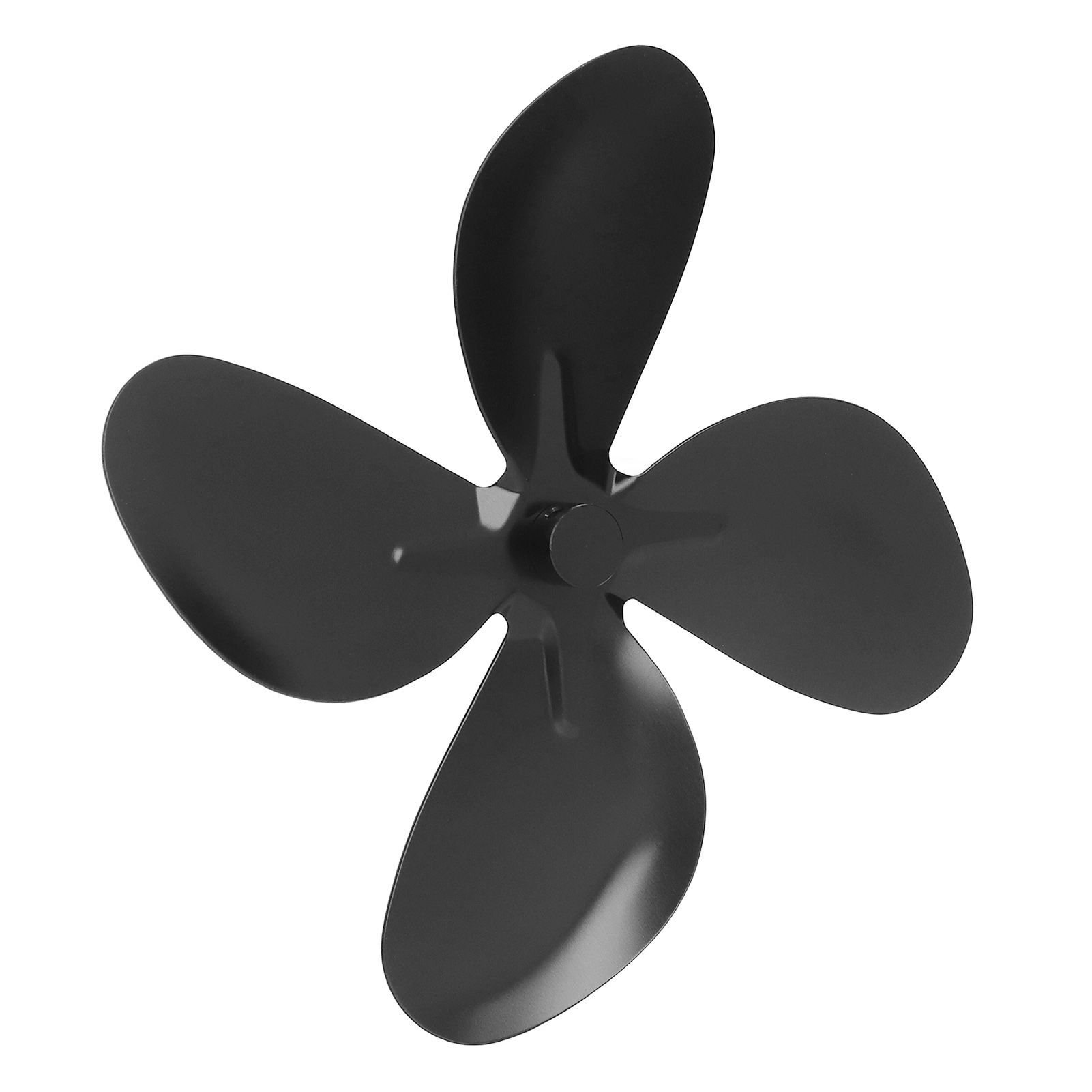 Stove Fan Blade Replacement Aluminum Alloy Fireplace Fan 4 Blades with Hex Wrench Screw Black — image 5