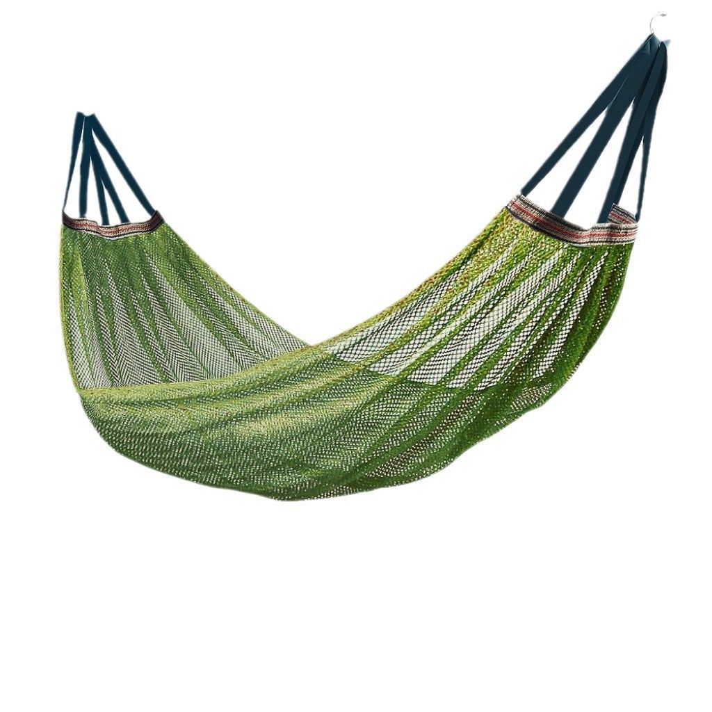 Travel Hammock, Camping Hammock, Outdoor Sport Hammock Army Green Net Mesh Bed with for Garden Beach Camping Hunting Hiking Traveling (green 260*130) — image 2