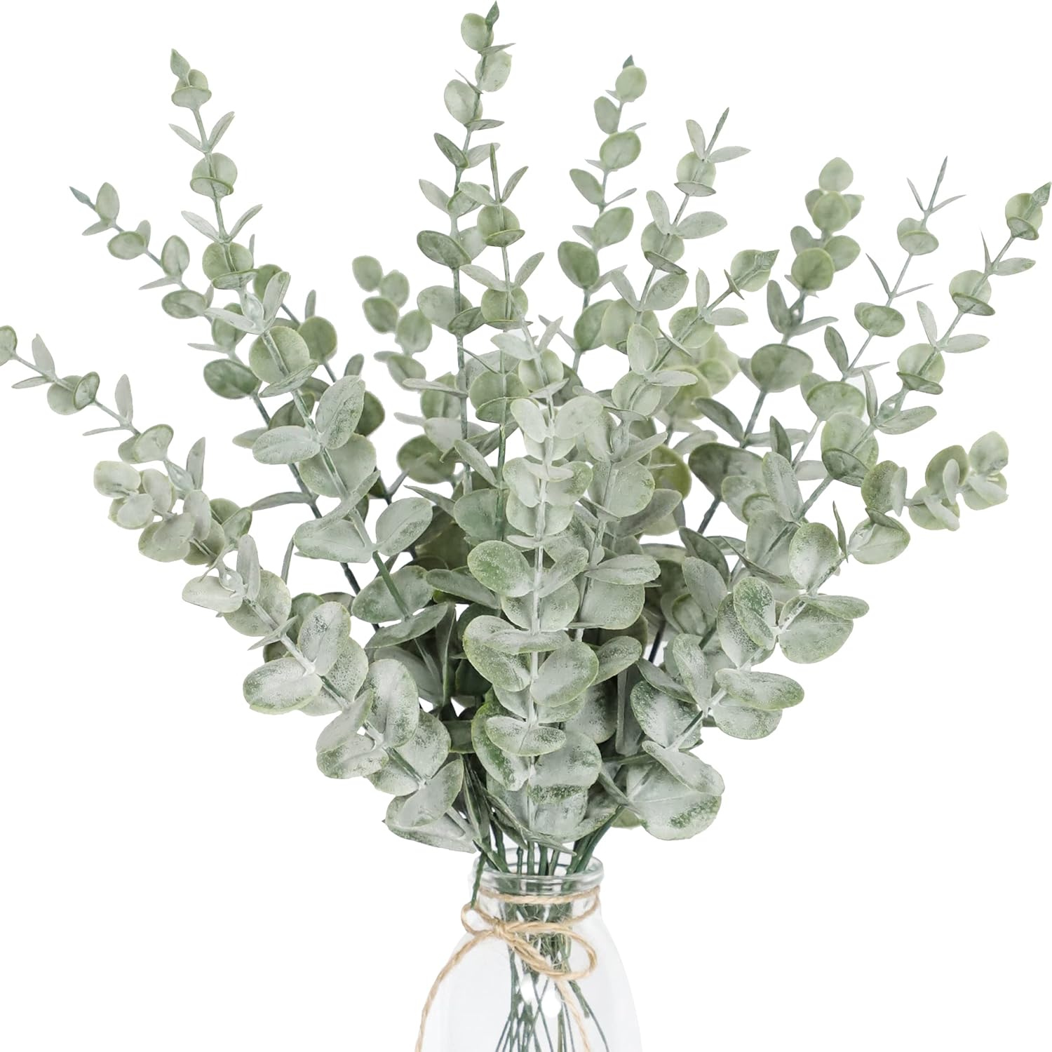 18pcs Eucalyptus Stems Artificial Eucalyptus Leaves Stems Artificial Fake Flowers for Home Office Flowers Bouquet Centerpiece Wedding Decoration Christmas