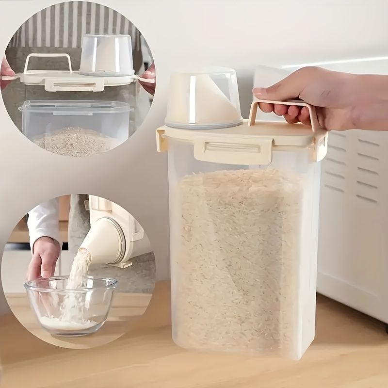 Airtight Food Containers Food Storage Containers With Lids Kitchen Storage - White - Size 2500ML — image 3