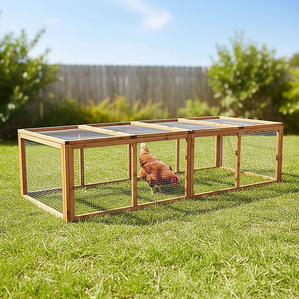 Chicken coop LARGE Run Guinea Pig Cage Villa Extension Rabbit hutch house pen — image 4