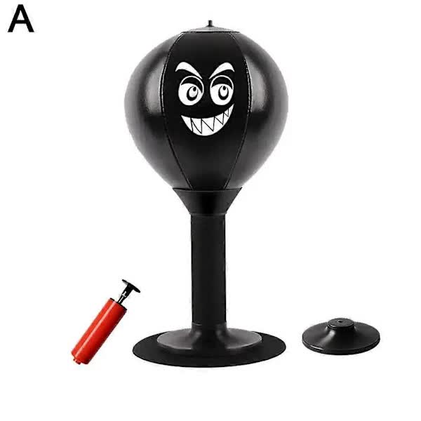 /NN/Boxing ball for desk - Stress ball with suction cup{F2} Black โ image 2