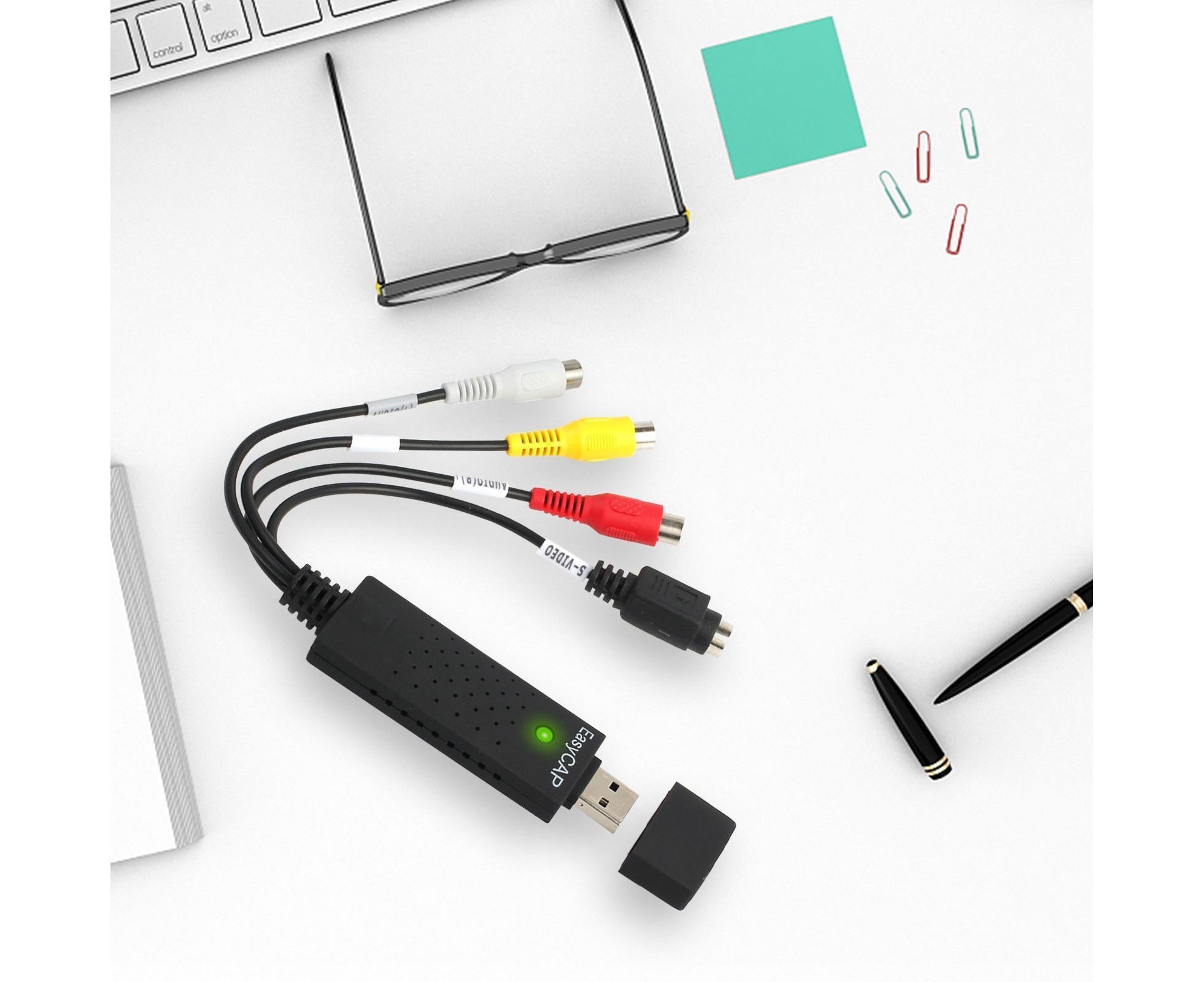 USB 2.0 Audio Video Grabber Scheda Capture VHS Card to DVD Adapter Converter - Black โ image 3