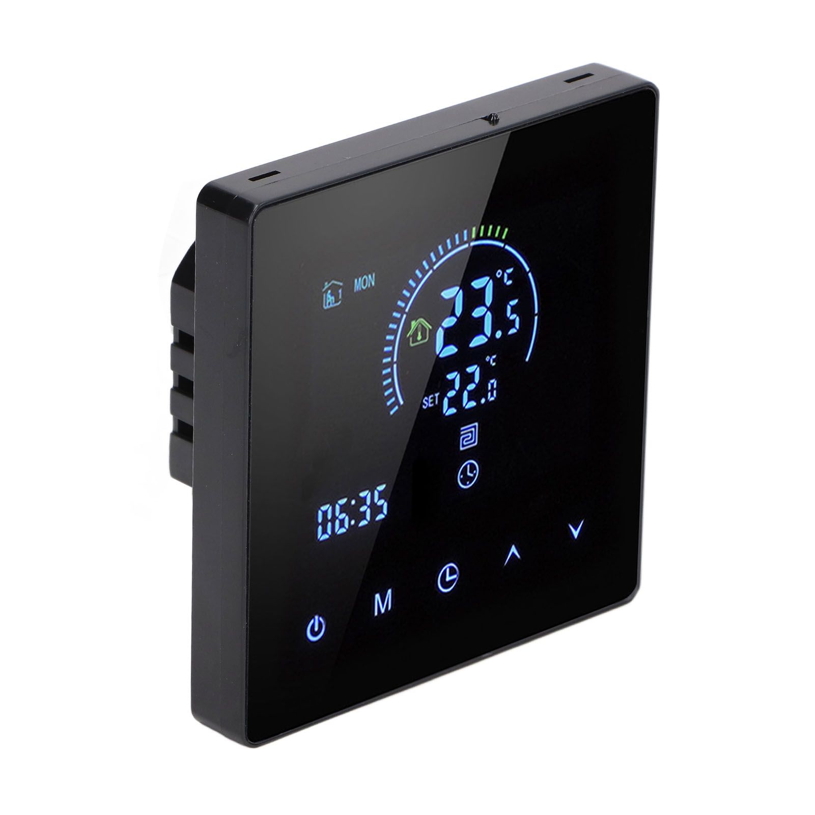 16A Digital Thermostat with LCD Display Programmable Thermostat Electric Heating Thermostat for Home Office Hotel AC 90V‑240V Black Without WiFi — image 5